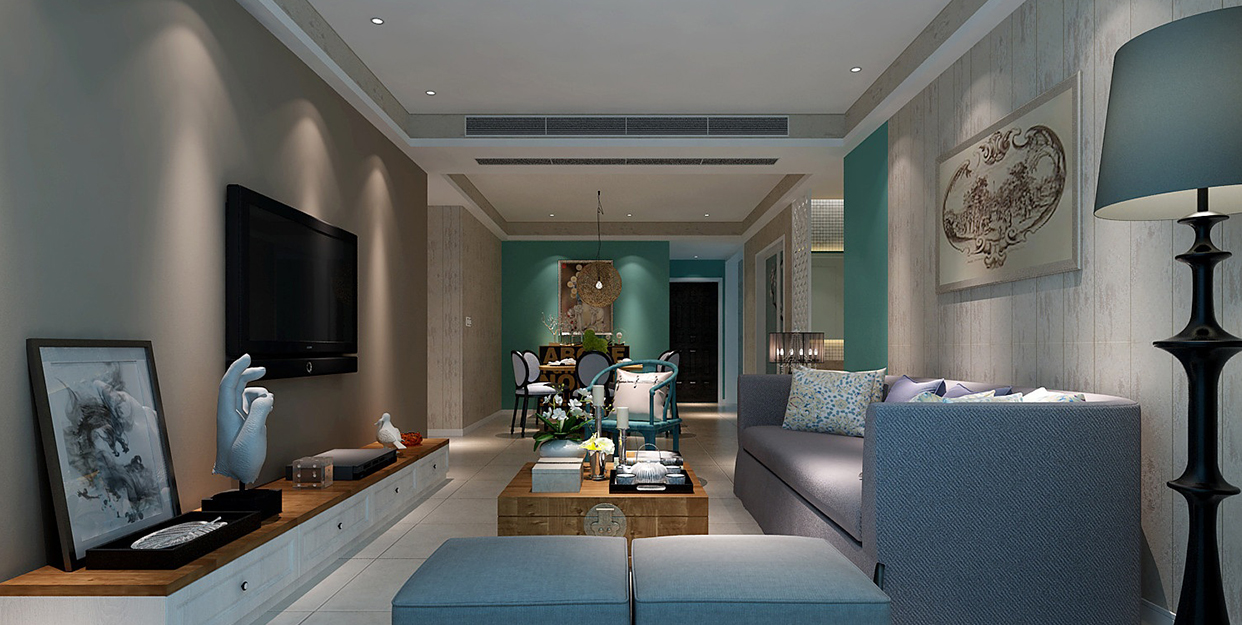 清新风格洋房装修设计效果图 家装案例