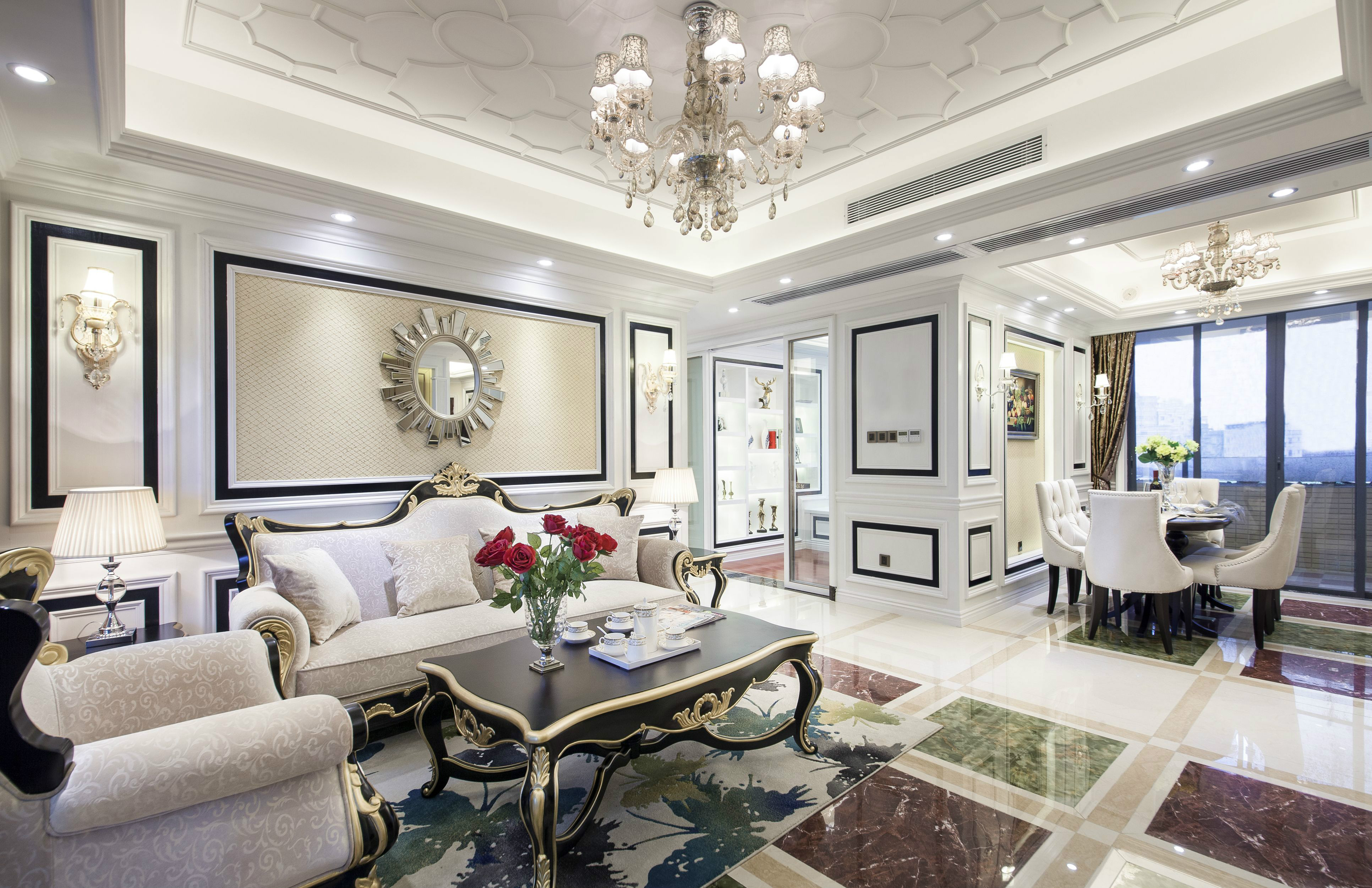 皇都花园一期别墅装修欧式风格设计效果图